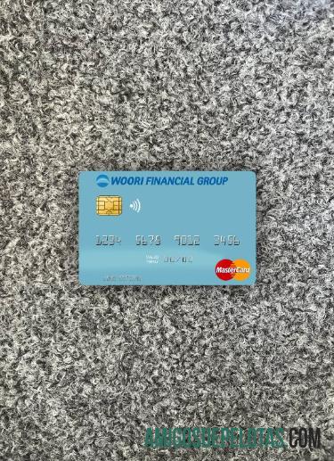 Coreia do Sul Woori Financial Group Mastercard Photolook Front exemplo real